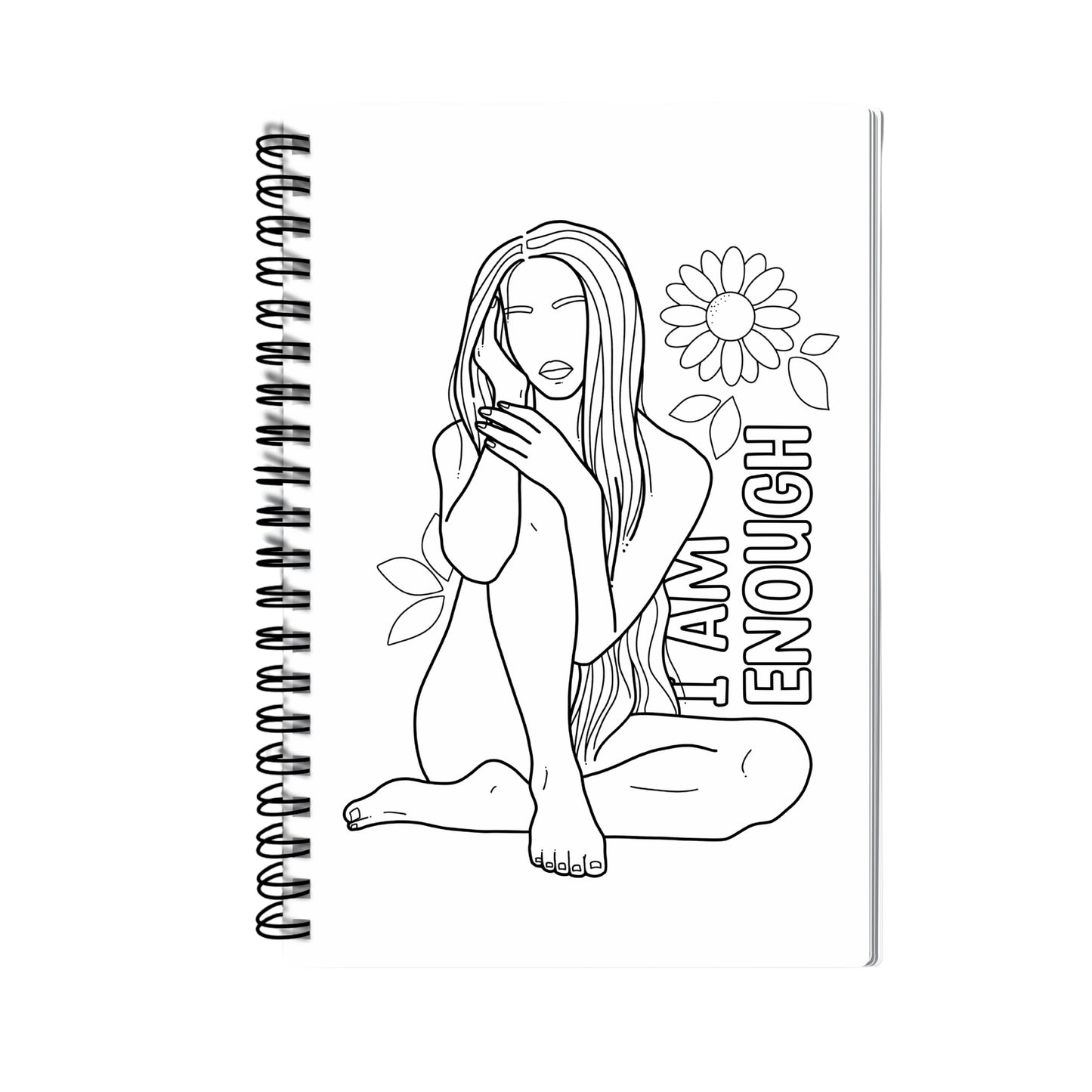 Empower & Unwind – Women’s Empowering Adult Coloring Book with 50 Affirmations & Female Illustrations (Spiral-Bound & Hardback)