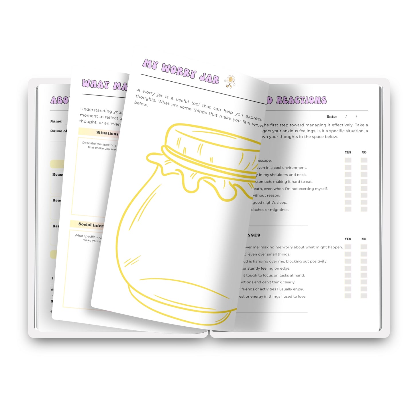 Anxiety OFF - Retro Style Spiral Bound Hardback Journal and Workbook