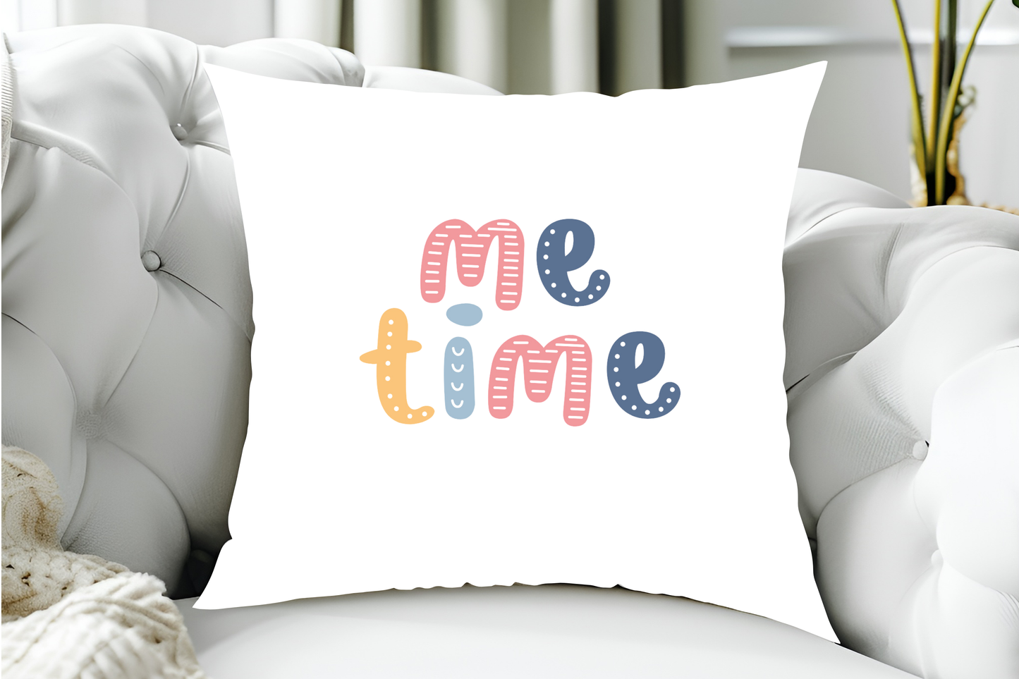 40x40cm Me Time - Cute Pastel - Self Care Cushion Cover