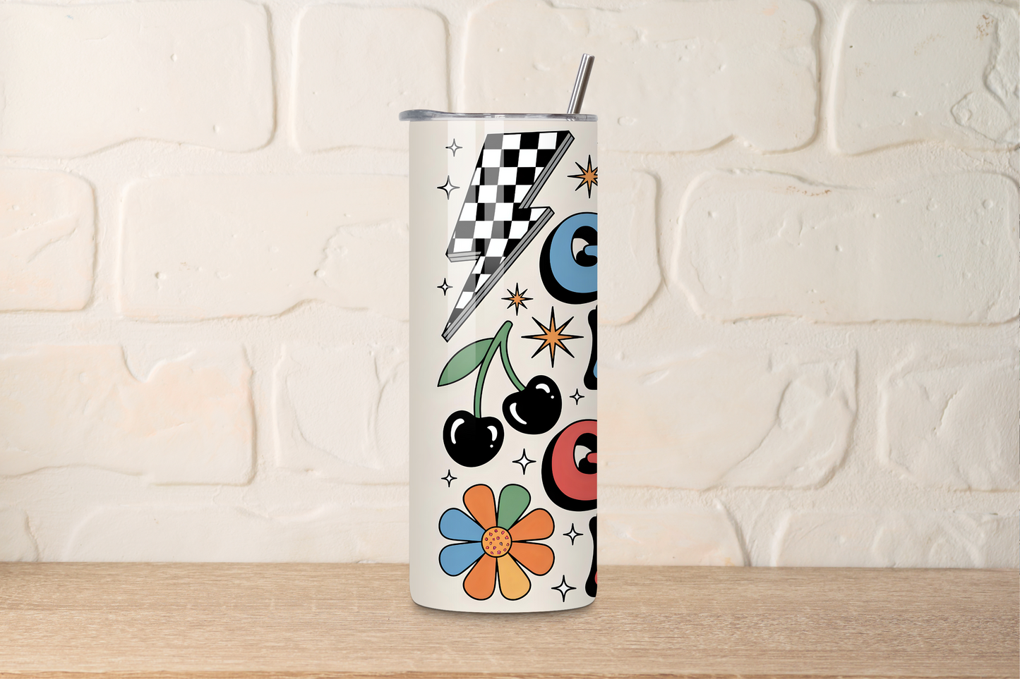 it's a good day to have a good day retro colourful motivational 20oz skinny tumbler video
