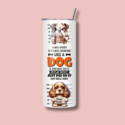 Dog Mum Energy – 20oz Skinny Tumbler | Funny & Sarcastic Dog Quotes