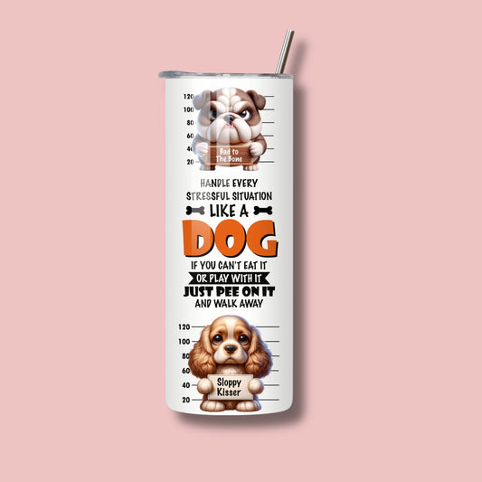 Dog Mum Energy – 20oz Skinny Tumbler | Funny & Sarcastic Dog Quotes