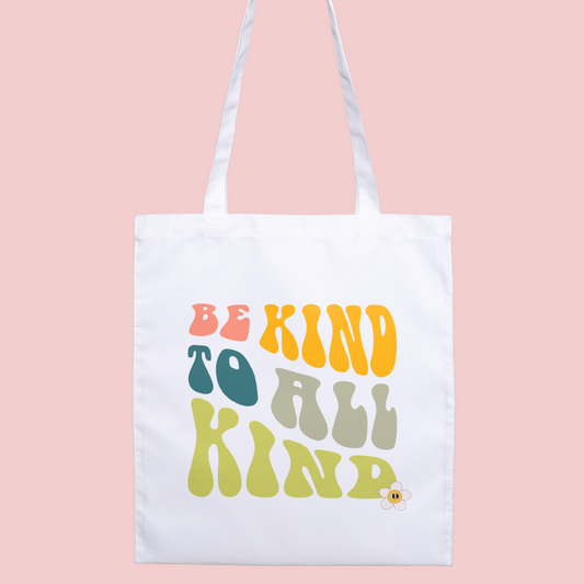 Be Kind to All Kind - Retro Mental Health Inspired Tote Bag