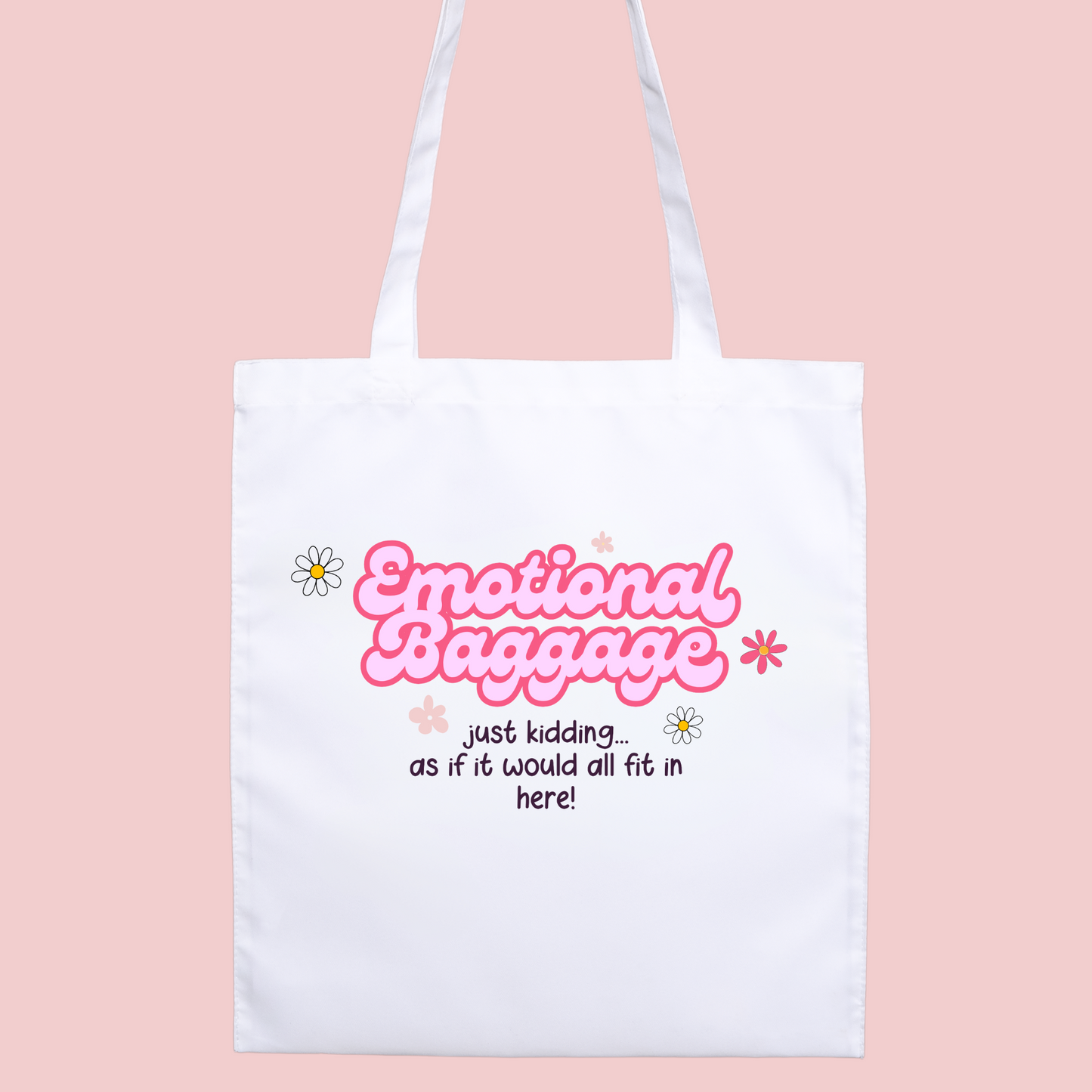 Emotional Baggage Funny Mental Health Inspired Tote Bag