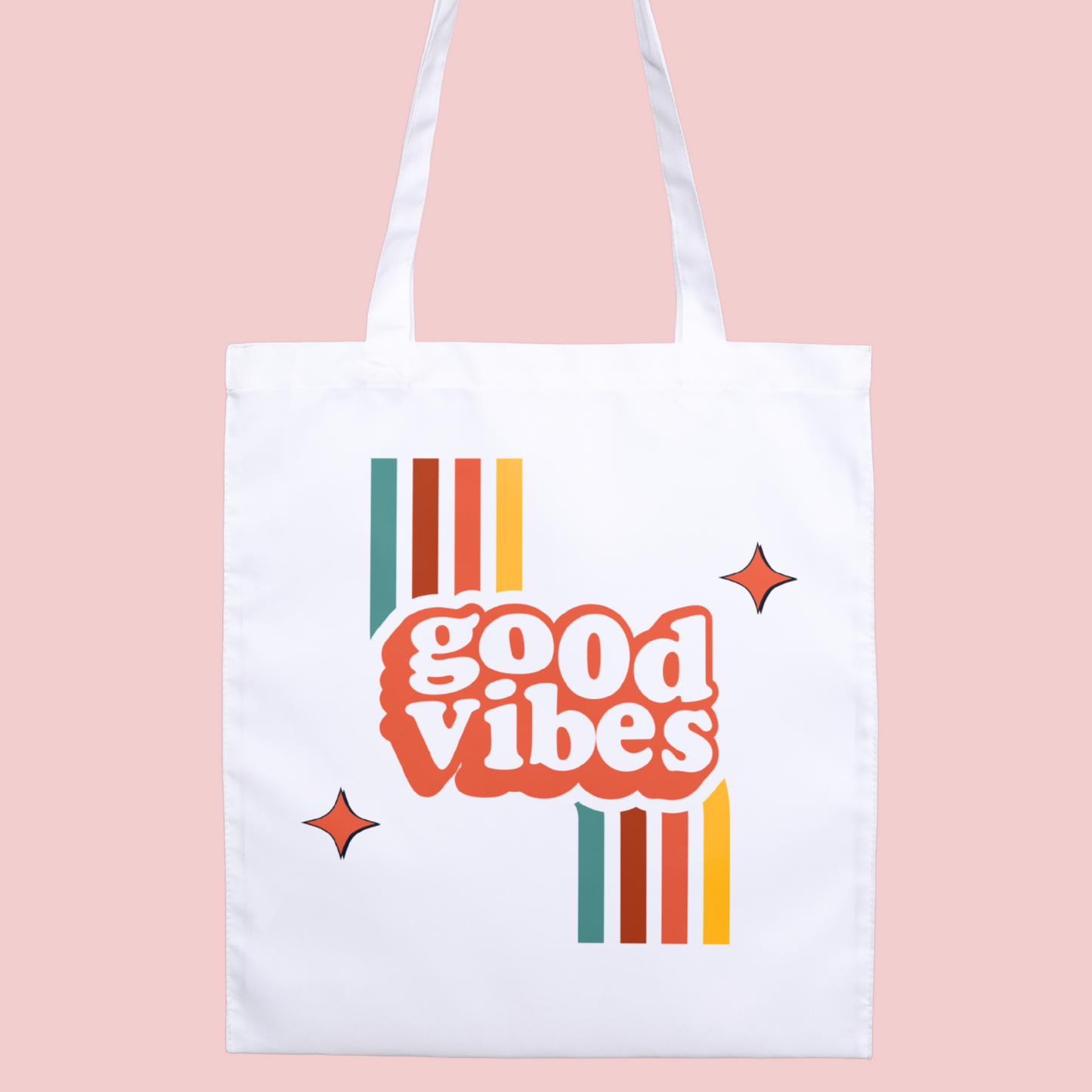 Good Vibes Retro Tote Bag