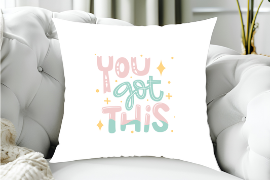 40x40cm You Got This  - Cute Pastel - Self Care Cushion Cover