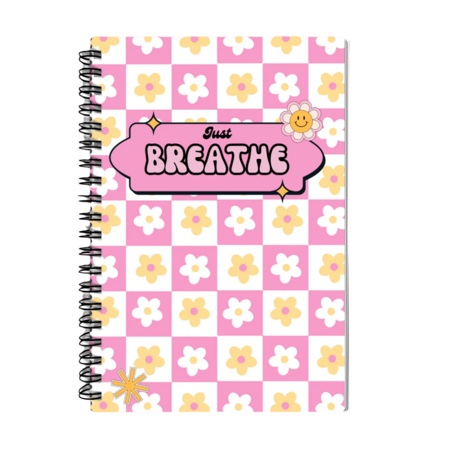 Just Breathe spiralbound journal for self-care and journaling