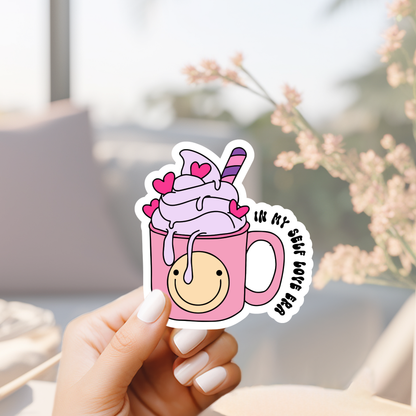 my my self love era cute cup sticker for journalling