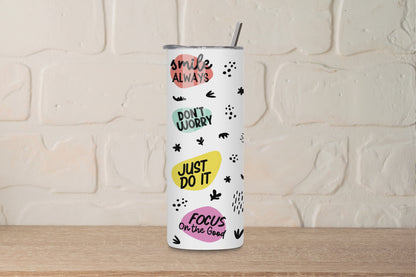 This Girl Can – 20oz Skinny Tumbler with Empowering Affirmations